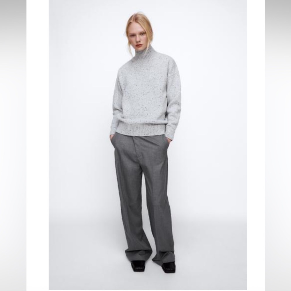 NWOT ZARA oversized wool blend knit sweater